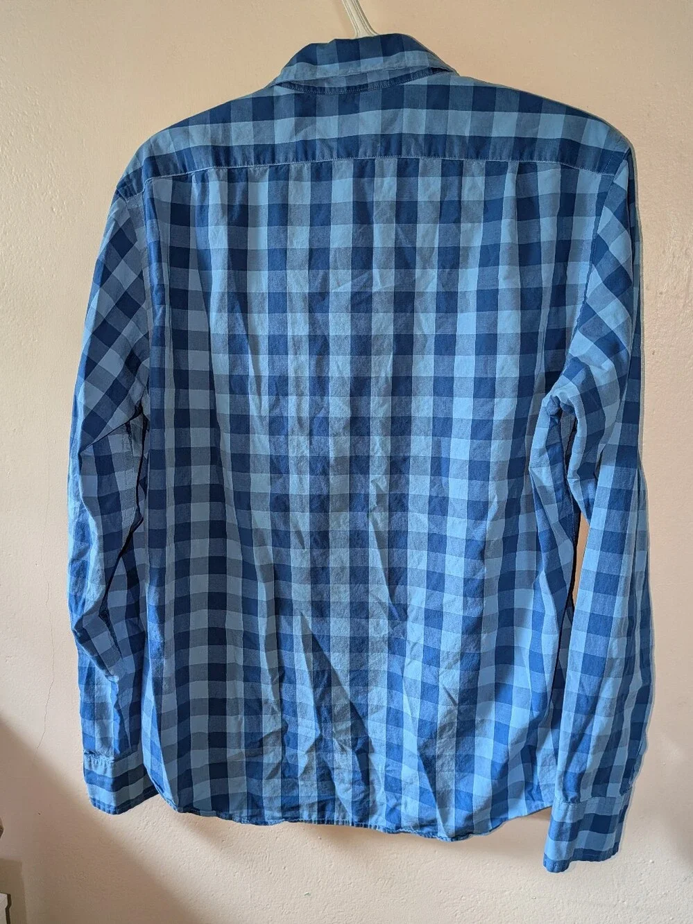 J. Crew Men's Blue Gingham Slim Fit Button-Down Shirt